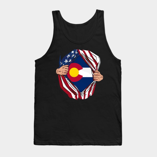 USA American Grown Colorado Flag Tank Top by tobzz